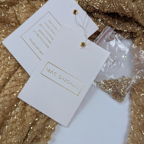 Mac Duggal Gold Long Sleeve Gown - Picture 10 of 14